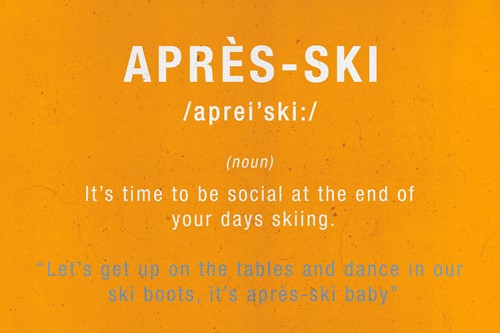 ski talk dictionary - apres ski defined