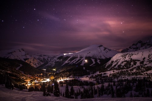 Banff by night sunshine mountains