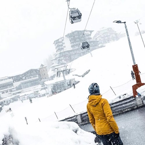 snow in obergurgl, whiteout