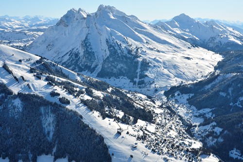 La Clusaz ski weekends France view of town and valley