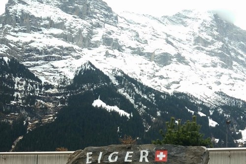 Eiger mountain, skiing in Grindelwald, Switzerland