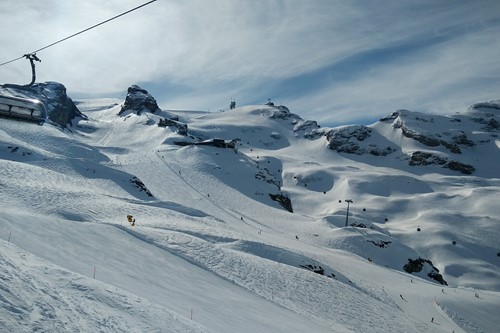 Chairlift in Engelberg, skiing in switzerland