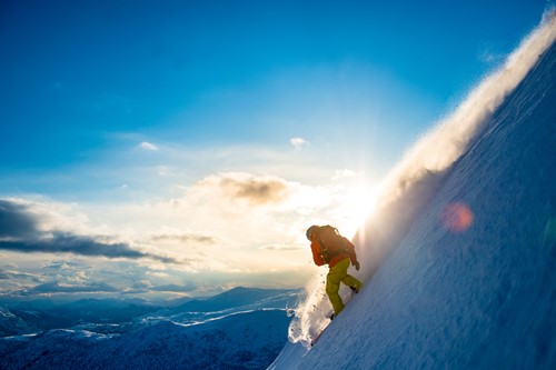 Backcountry skiing in Myrkdalen, ski holiday in Norway