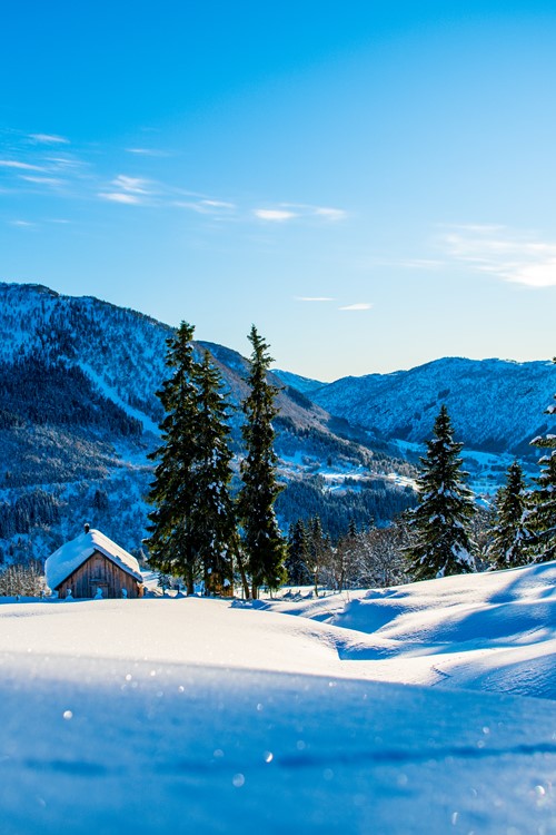 glistening fresh snow and mountain views of Myrkdalen, ski Norway