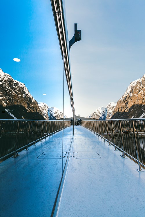 mirrored boat-Flam-Norway