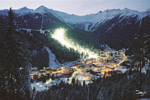 Madonna di Campiglio ski resort-Italy-village at night