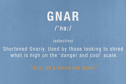ski slang terms - gnar