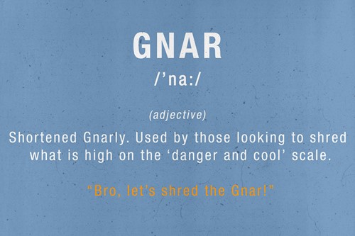 ski slang terms - gnar