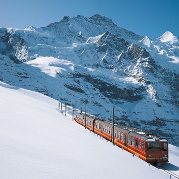 ski train in Switzerland