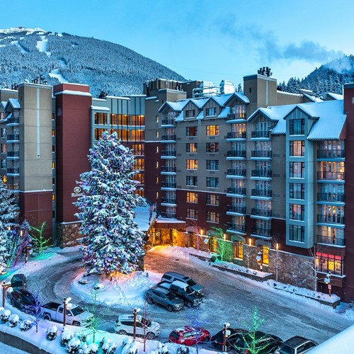 Hilton-Whistler-Resort-and-Spa-snowy exterior