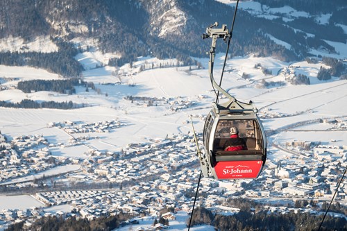 St Johann gondola a ski resort close to salzburg airport