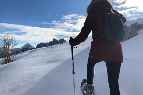 Snowshoeing in the Dolomites