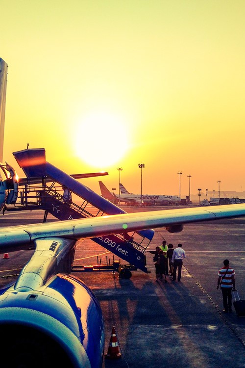 aeroplane sun rise-ski resorts near Zurich