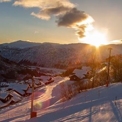 Sunrise at Myrkdalen in Norway today