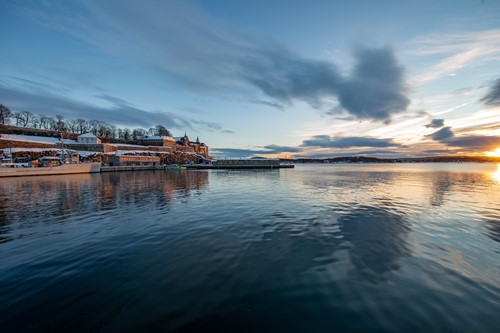 city of Oslo over the fjord