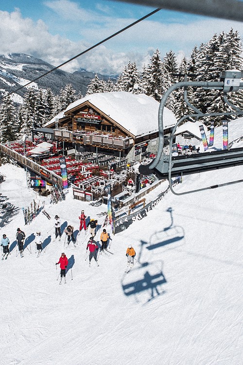Meribel mountain restaurants, ski in, ski out eating
