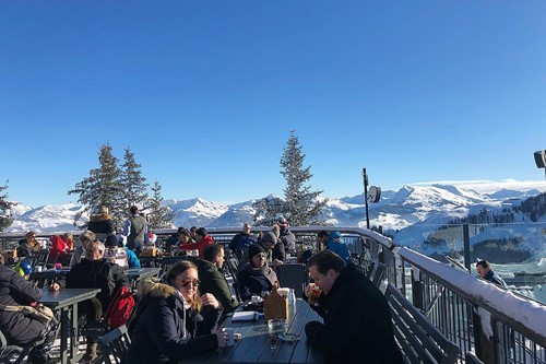 Kitzbuhel Restaurants Hochkitzbühel outdoor terrace mountain view dining