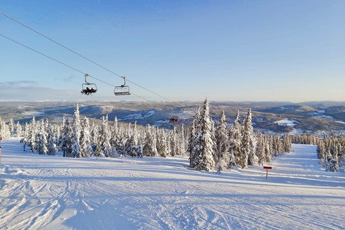 Trysil sunshine and blue skies slopes