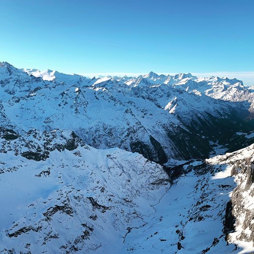 engelberg mountain view in winter