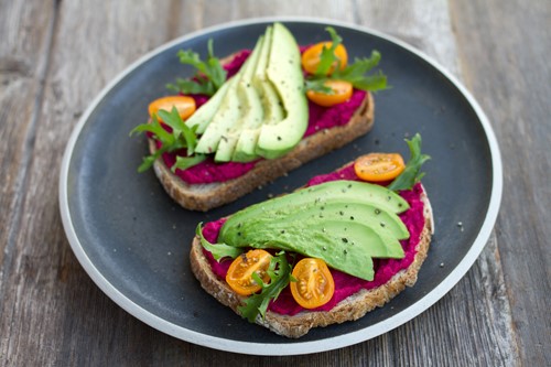 vegan food avocado on toast sustainable eating