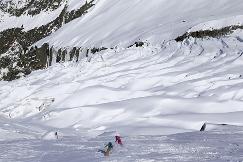 les grands montets ski area off piste