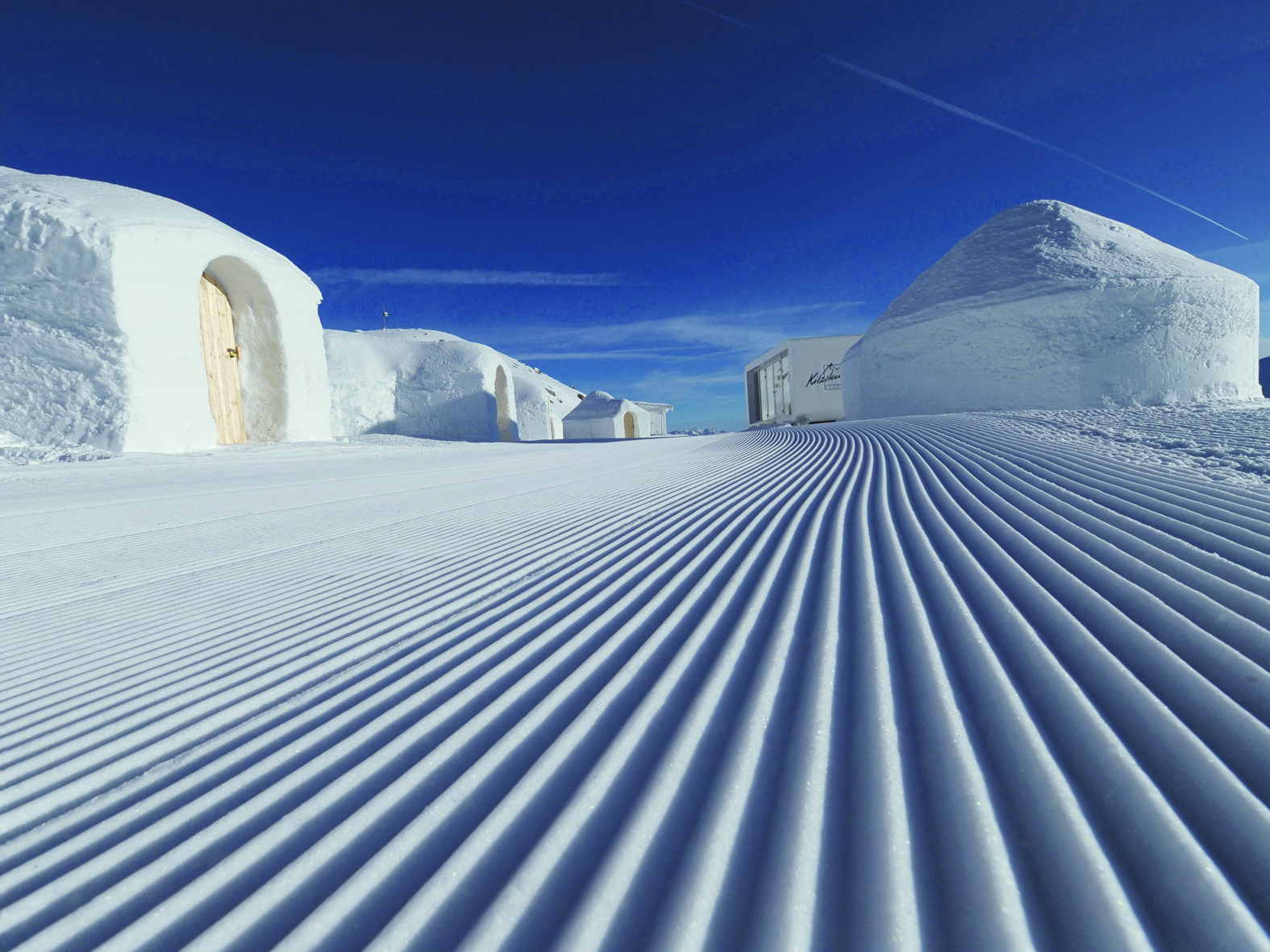 snow conditions in St Anton, Austria
