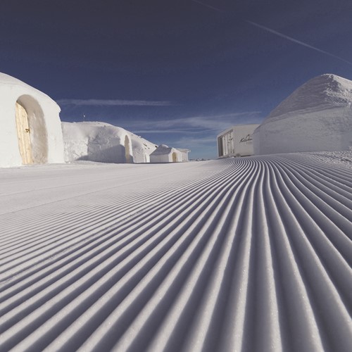 snow conditions in St Anton, Austria