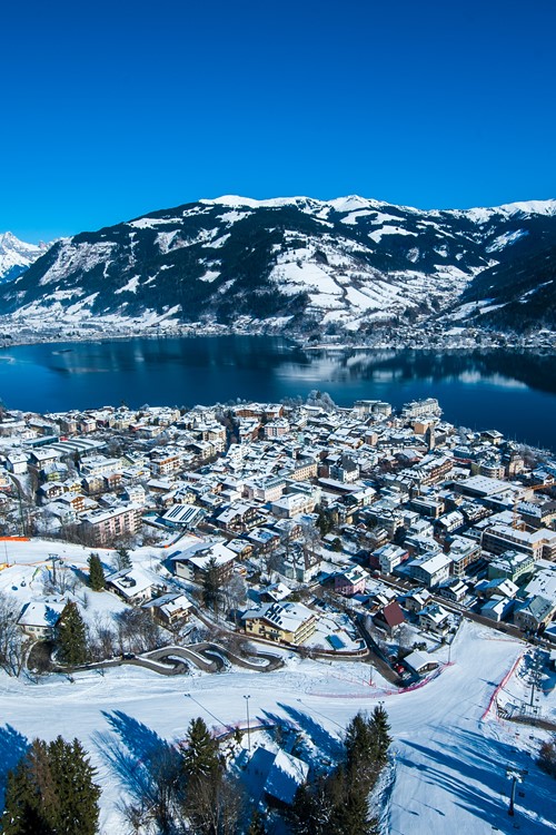 Zell am See ski weekends view of lake and town