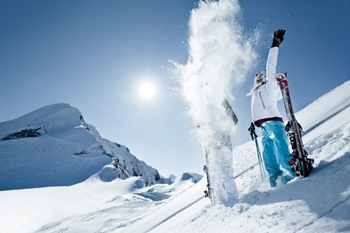 best ski resorts in austria-throwing snow