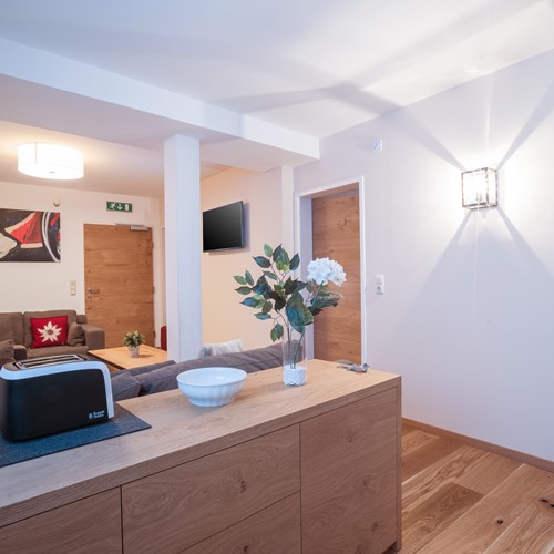 Little Haus living area. Ski accommodation in St Anton, Austria