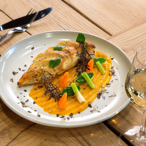 A la Carte food at the Rocky Pop Hotel ski resort.