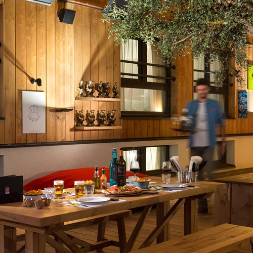 Food on the Rocky Pop Hotel's Patio Guinguette.