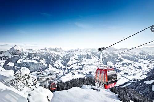 Kitzbuhel skiing gondola