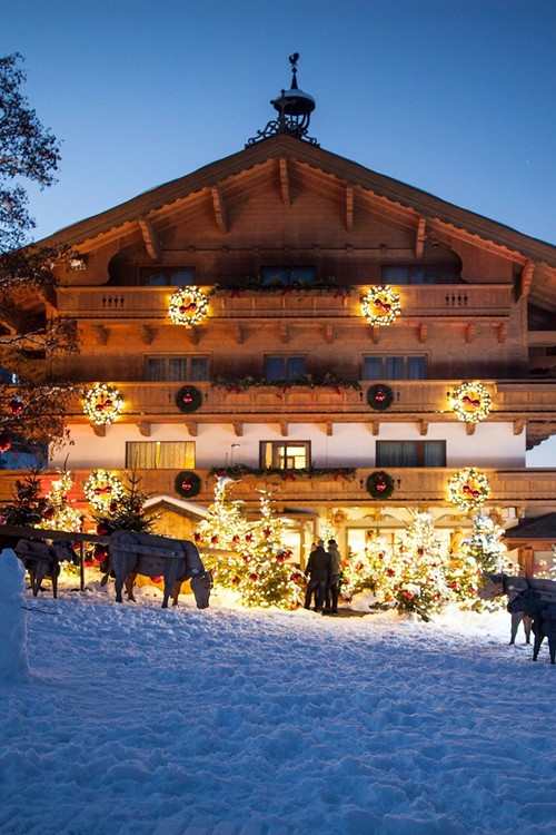 Kitzbuhel ski weekends Hotel Kitzhof Christmas cabin