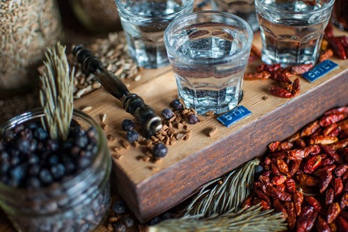 Park distillery spirit tasting board