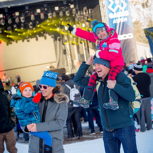 family at the x games aspen