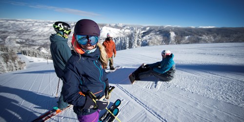 Aspen group on the piste