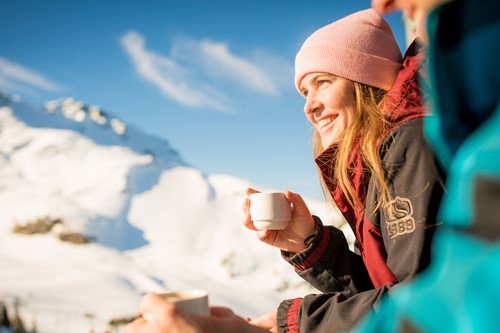 fresh tracks mountain top breakfast coffee with a view