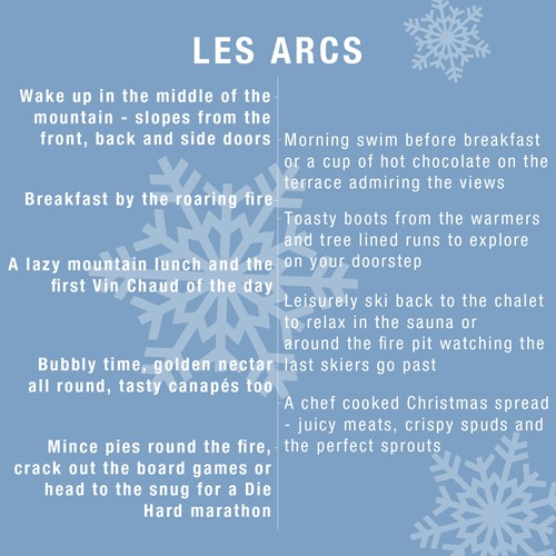 a chalet christmas les arcs