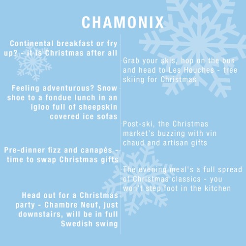 Christmas ski holiday chamonix