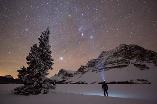 Stars, Banff and Lake Louise by night