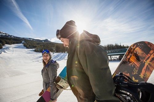 New year skiing in Banff