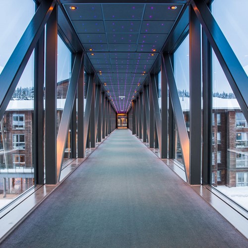 hotel bridge at the Radisson Blu Mountain Resort Trysil