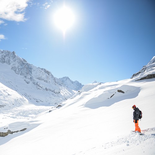 Off piste ski guiding Argentiere Glacier Mcpix Photography
