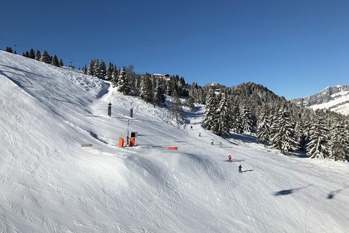 les houches chamonix ski area intermediates