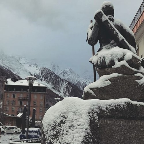 Chamonix Mont Blanc snow dusting