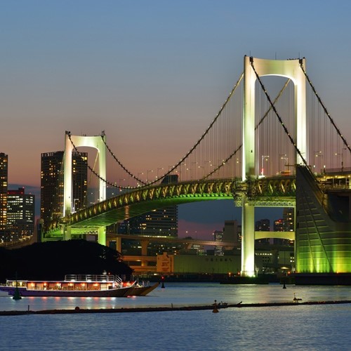Rainbow bridge, ski holiday Japan