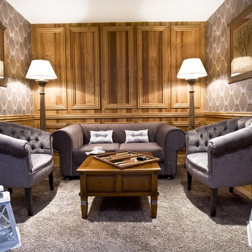 lounge area of hotel royal rochebrune Megeve