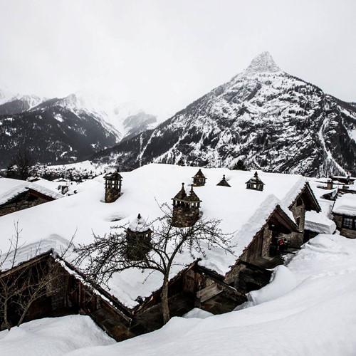 Where is the snow in Courmayeur