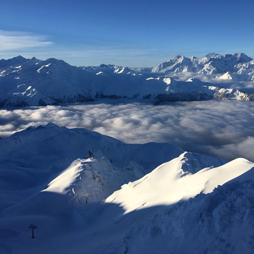 Snowy mountain in Verbier